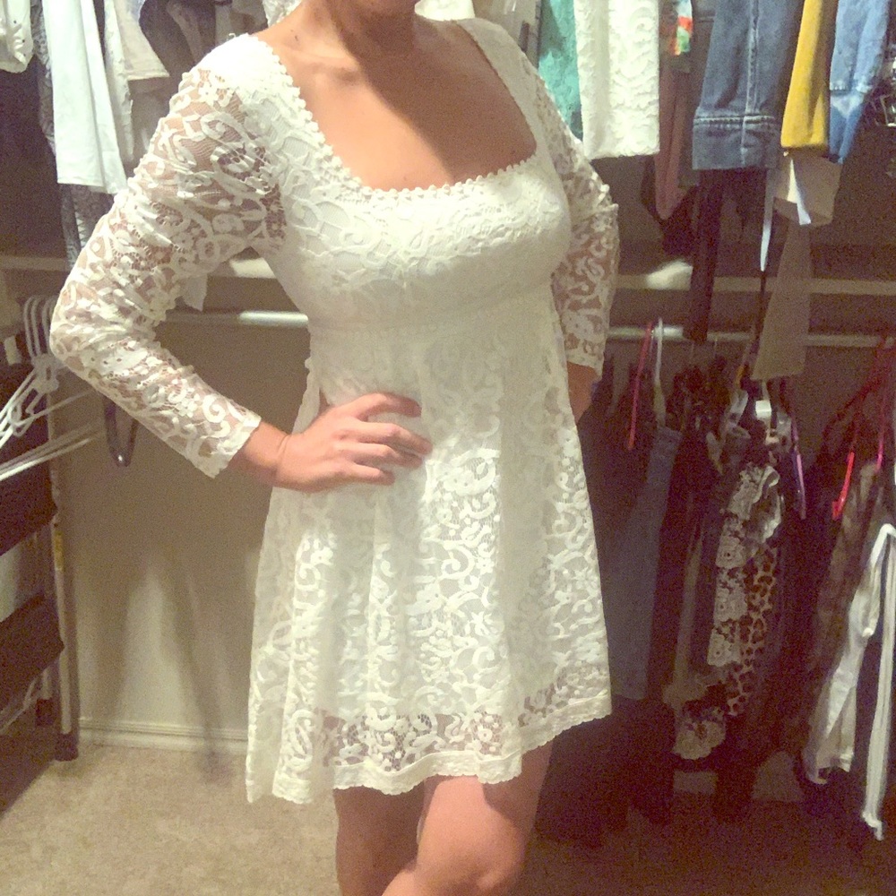 Boho white dress